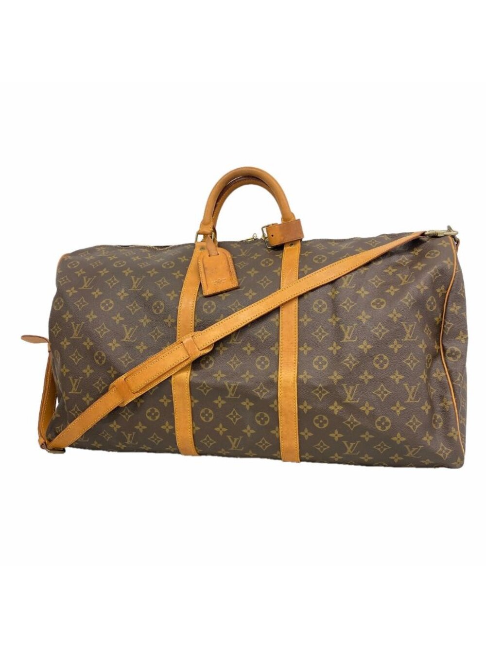 Louis Vuitton Boston Bag Monogram Keepall Bandouliere 60 Brown
